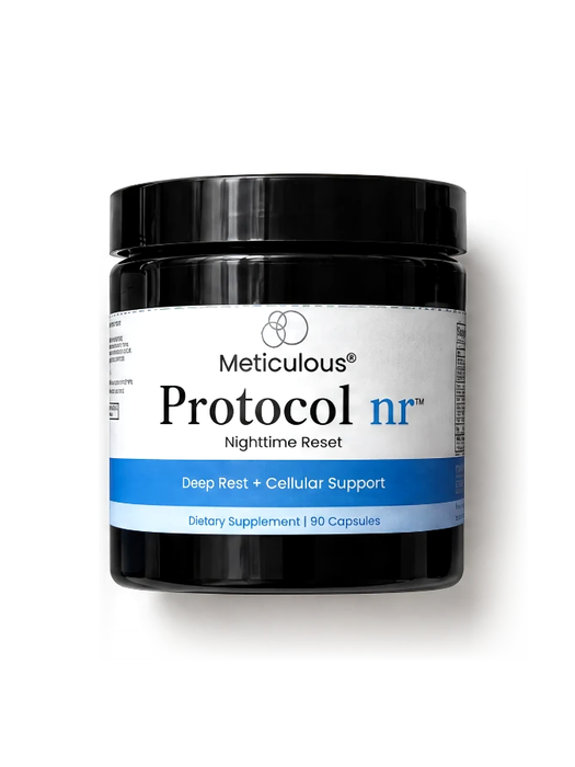Protocol nr in a black supplement jar.